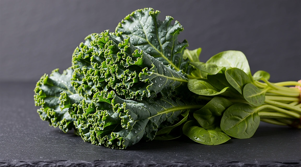 Verdure a foglia verde e nutrienti